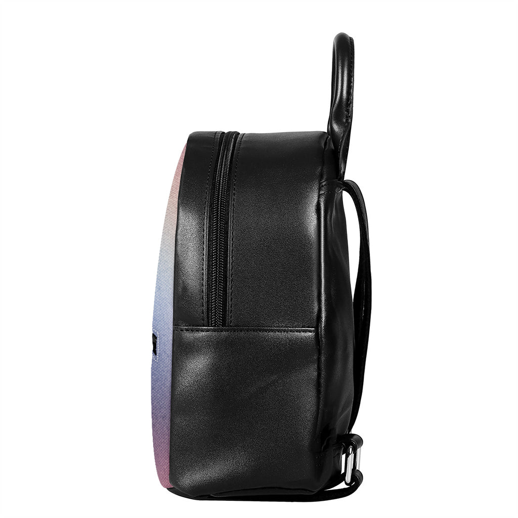 4th of July USA Denim Patchwork Print Leather Backpack