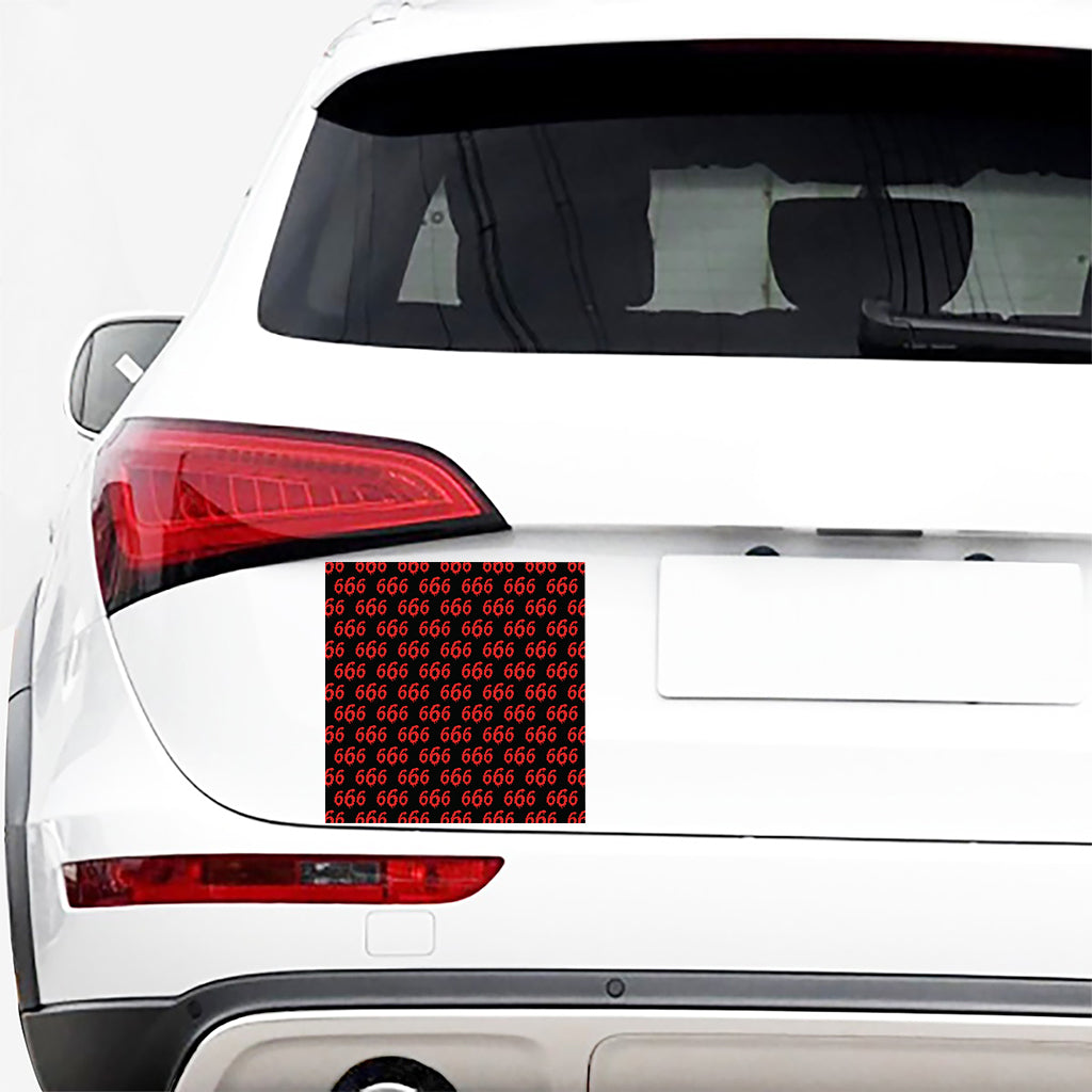 666 Satan Pattern Print Car Sticker