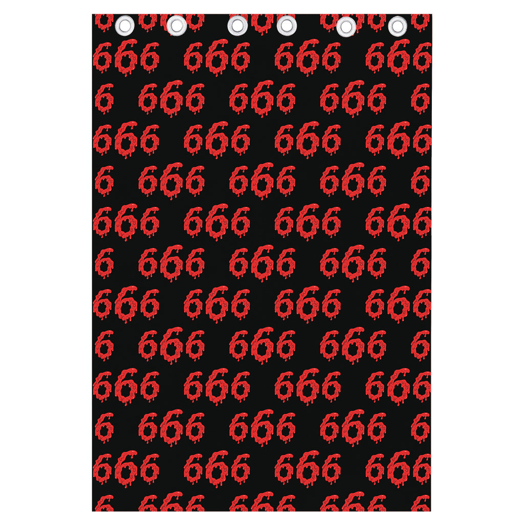 666 Satan Pattern Print Curtain