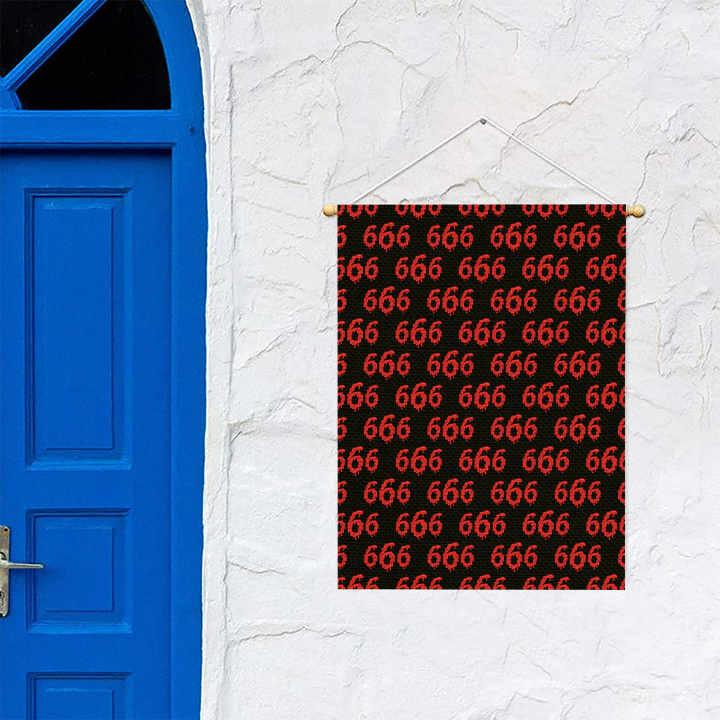 666 Satan Pattern Print Garden Flag