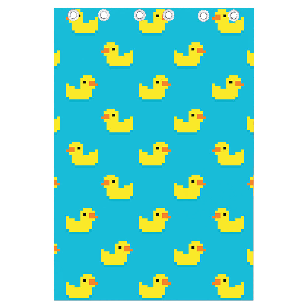 8-Bit Rubber Duck Pattern Print Curtain