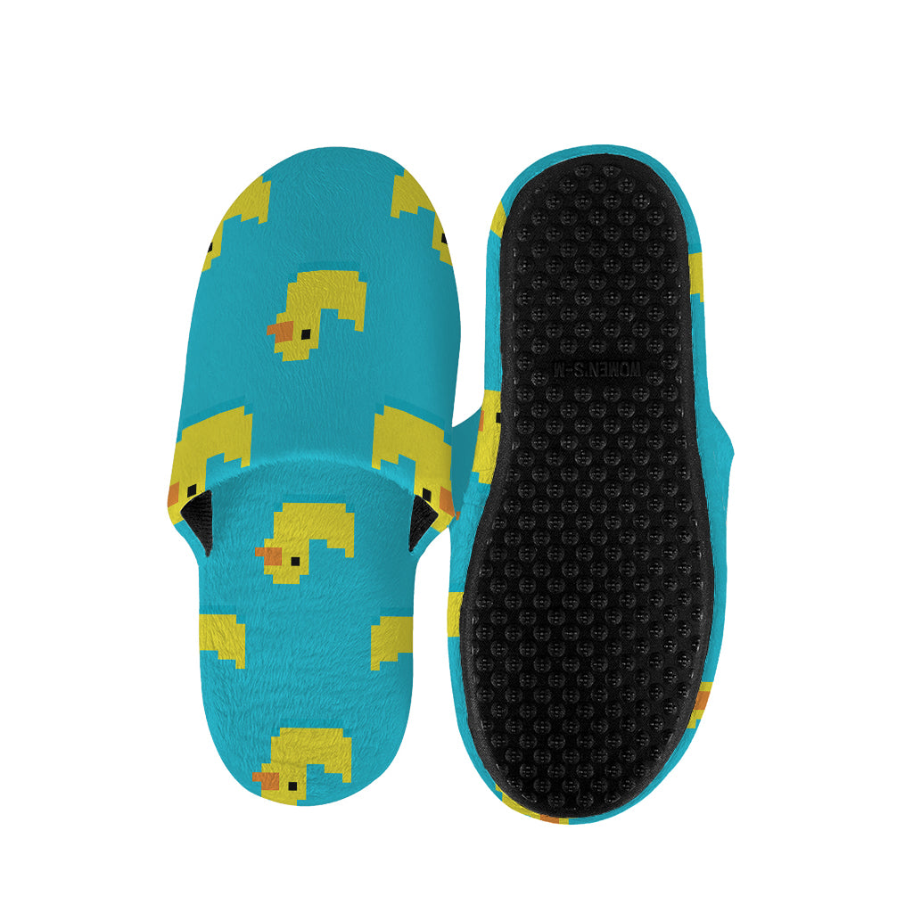 8-Bit Rubber Duck Pattern Print Slippers