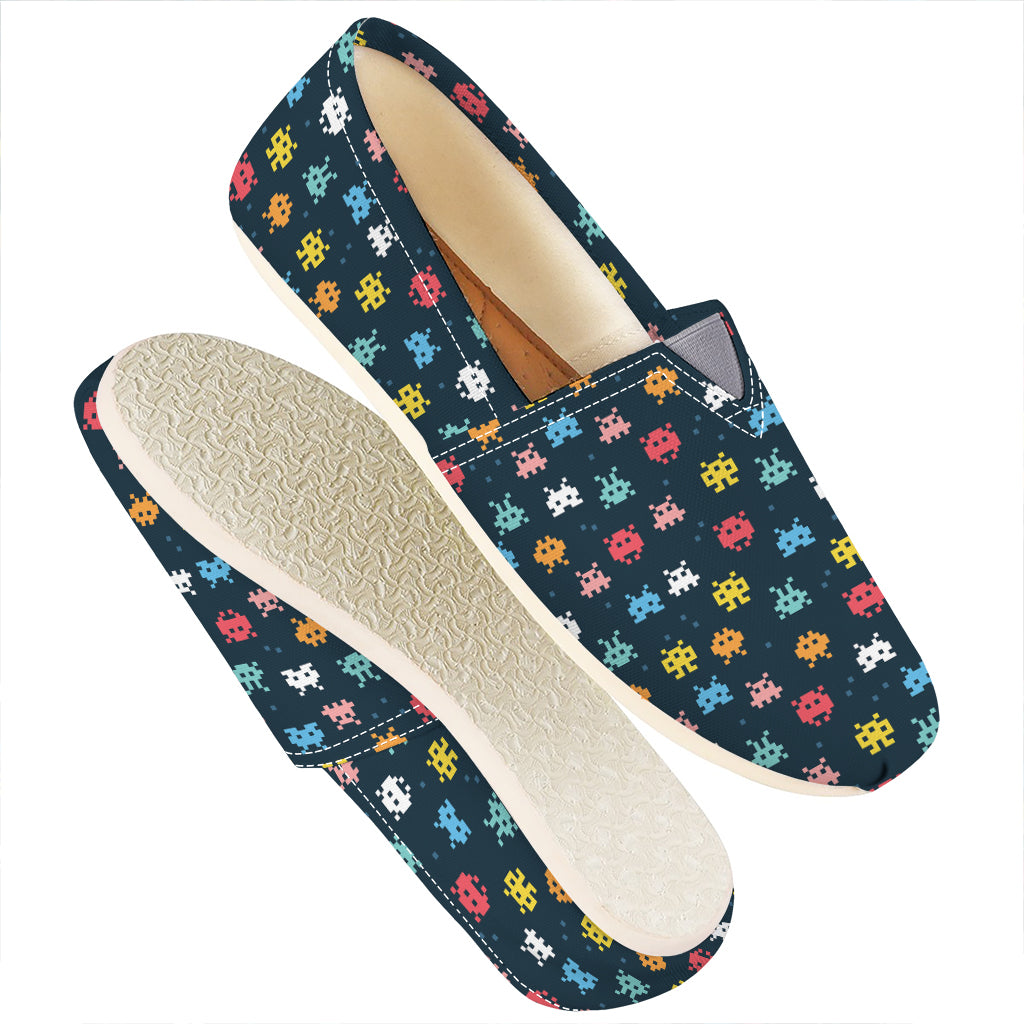 8-Bit Video Game Monsters Pattern Print Casual Shoes