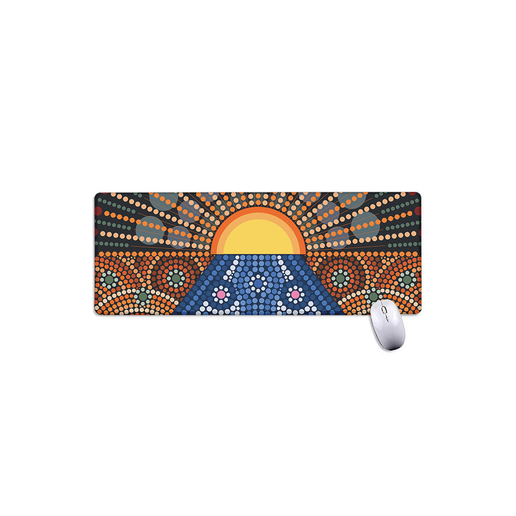 Aboriginal Indigenous Sunset Art Print Extended Mouse Pad