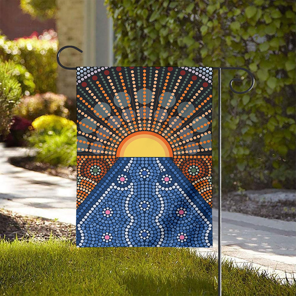 Aboriginal Indigenous Sunset Art Print House Flag