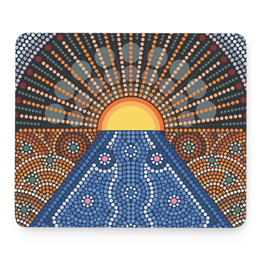 Aboriginal Indigenous Sunset Art Print Mouse Pad