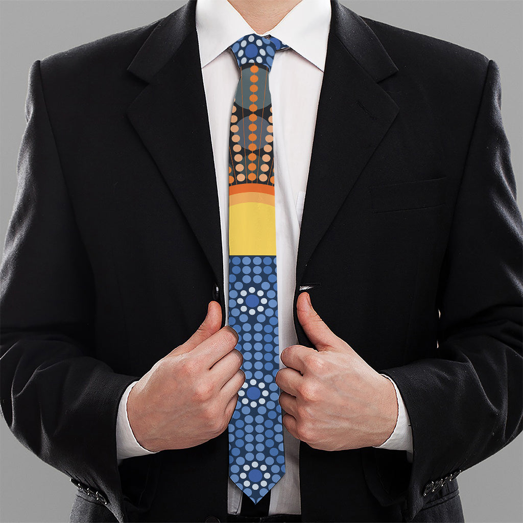 Aboriginal Indigenous Sunset Art Print Necktie