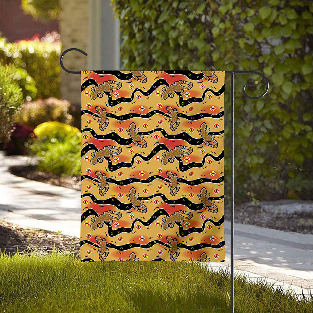 Aboriginal Lizard Pattern Print House Flag