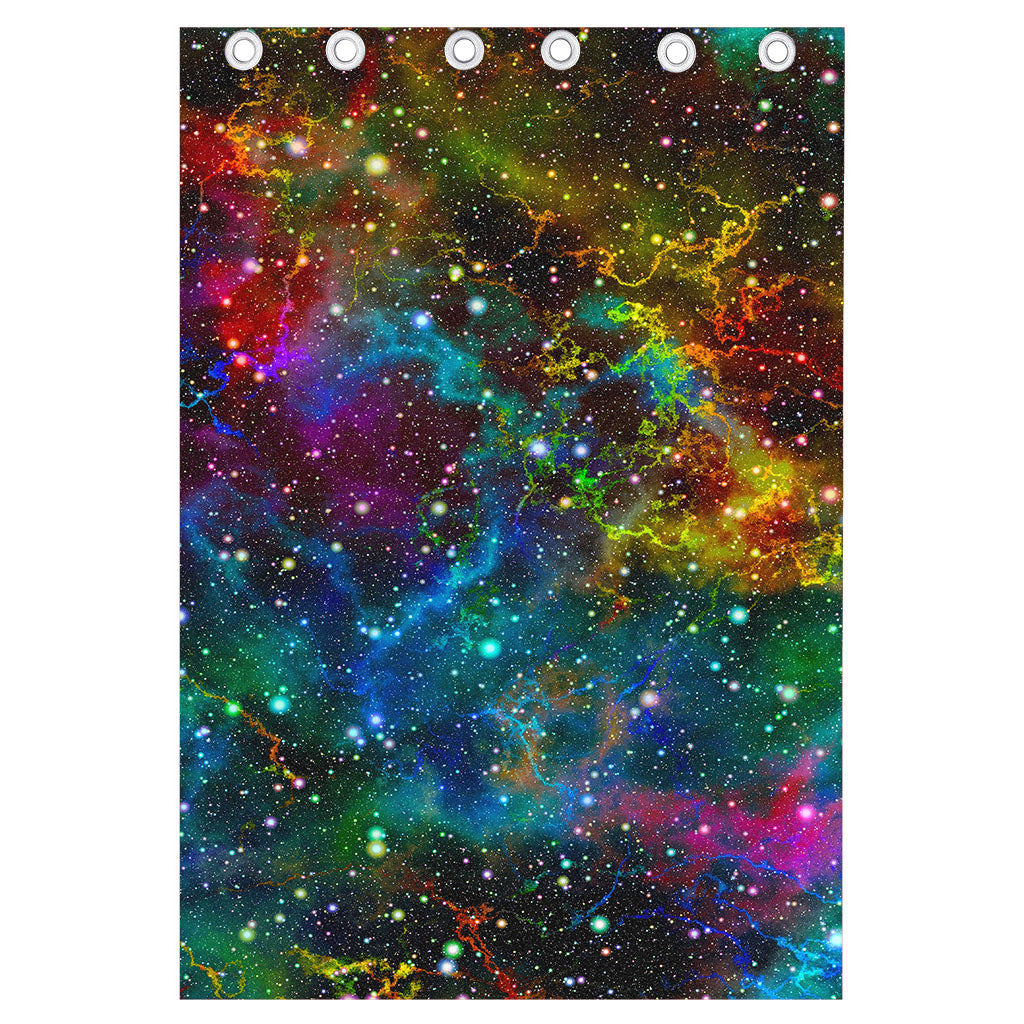 Abstract Colorful Galaxy Space Print Curtain