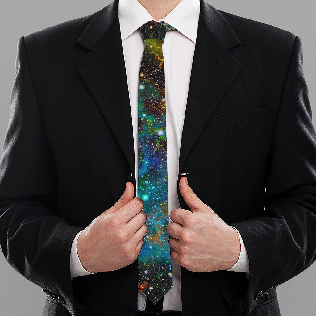 Abstract Colorful Galaxy Space Print Necktie