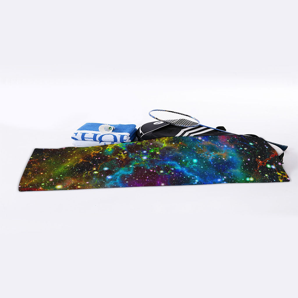 Abstract Colorful Galaxy Space Print Sports Towel