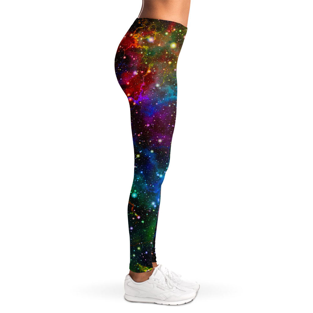Abstract Colorful Galaxy Space Print Women's Leggings