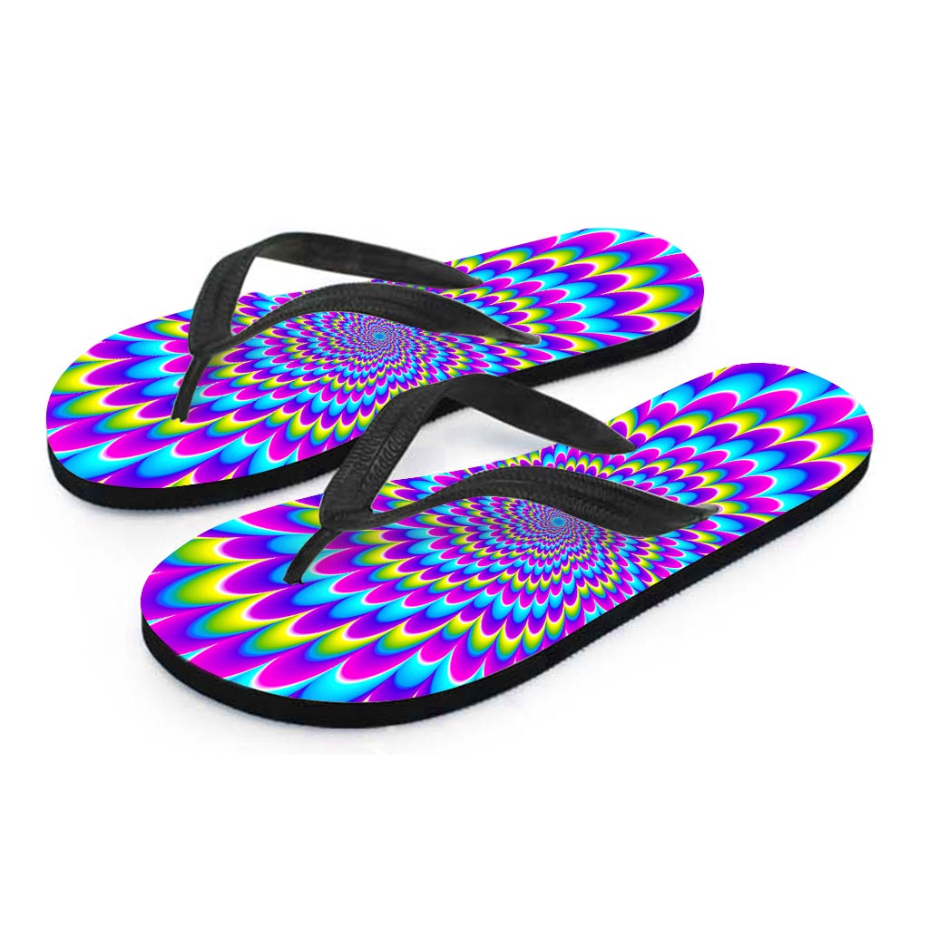 Abstract Dizzy Moving Optical Illusion Flip Flops
