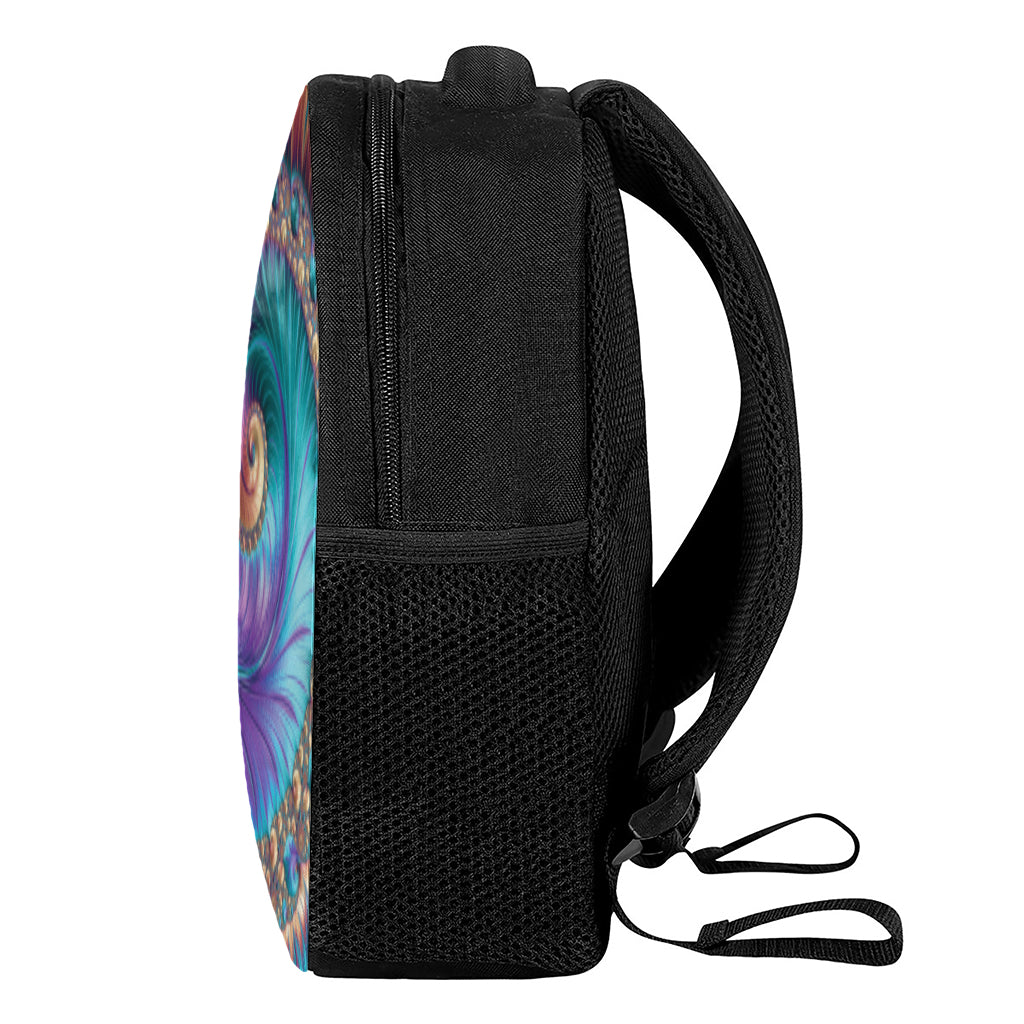 Abstract Fractal Print Casual Backpack