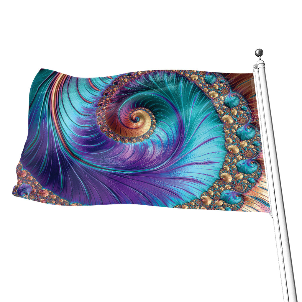 Abstract Fractal Print Flag