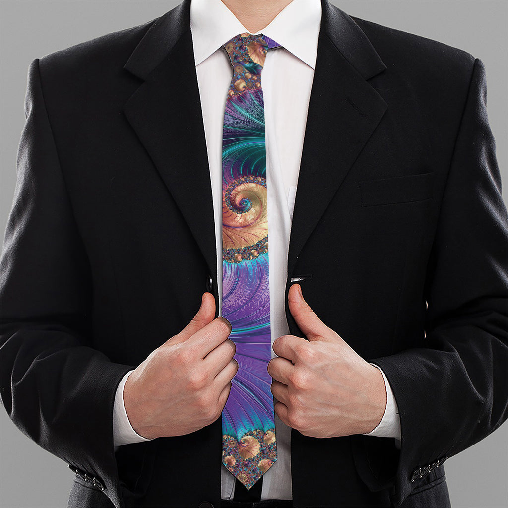 Abstract Fractal Print Necktie