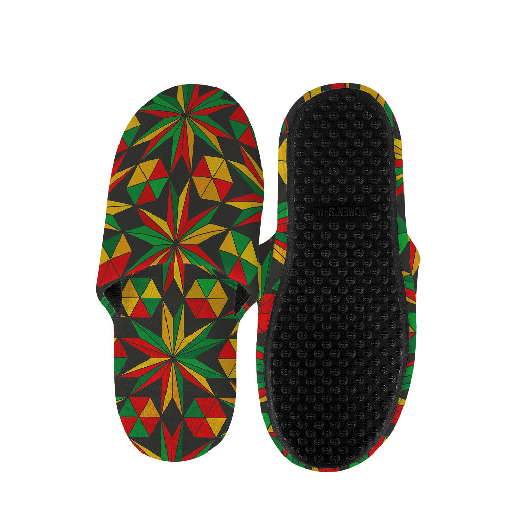 Abstract Geometric Reggae Pattern Print Slippers