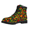 Abstract Geometric Reggae Pattern Print Work Boots