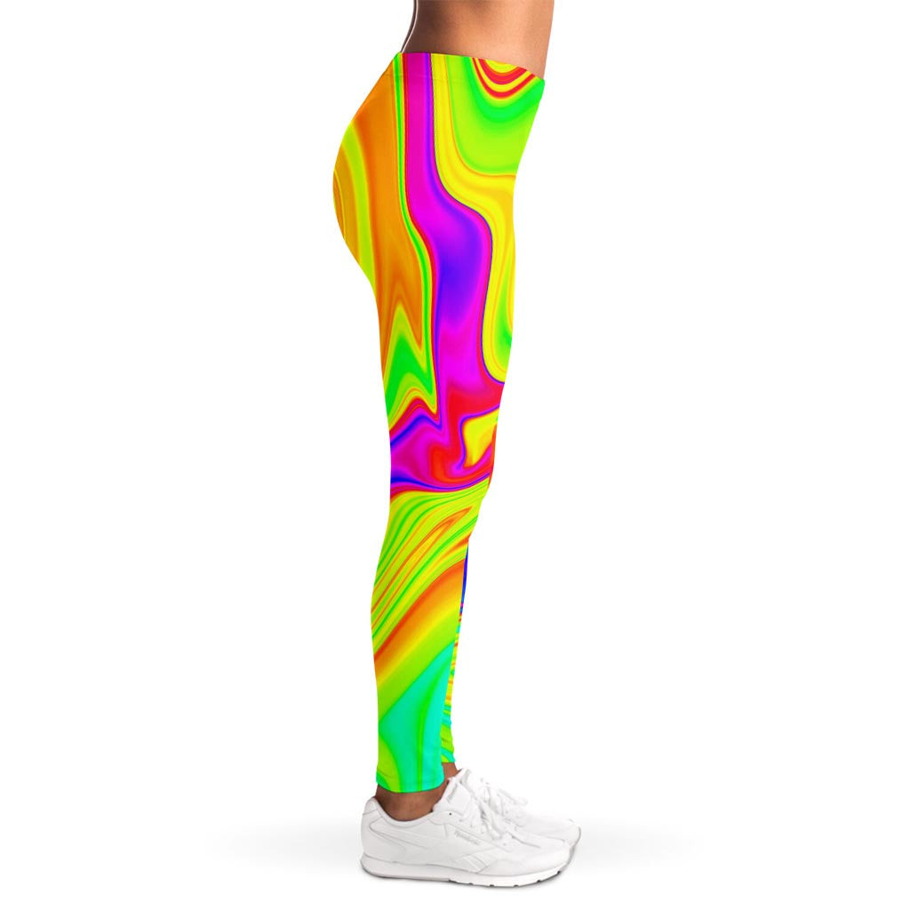 Abstract Liquid Trippy Print Women's Leggings