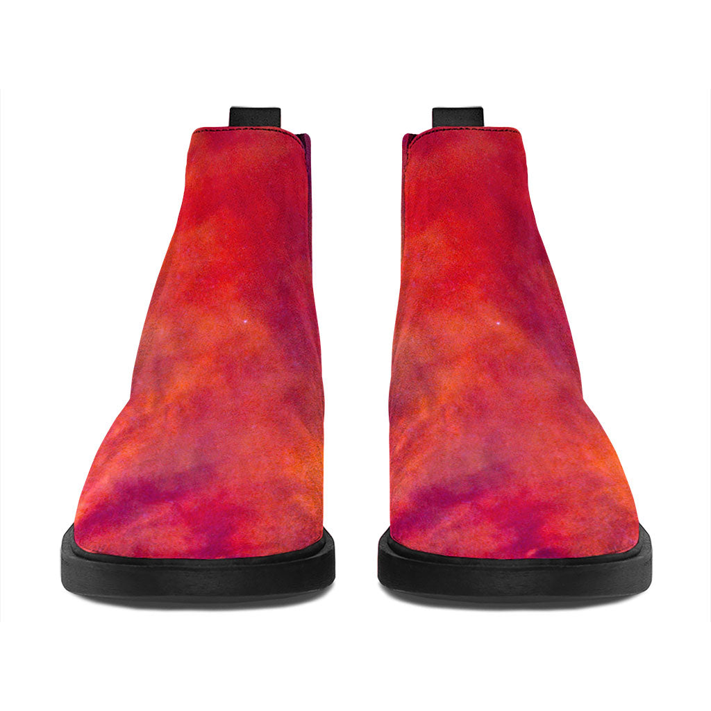Abstract Nebula Cloud Galaxy Space Print Flat Ankle Boots