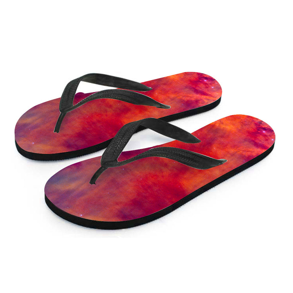 Abstract Nebula Cloud Galaxy Space Print Flip Flops