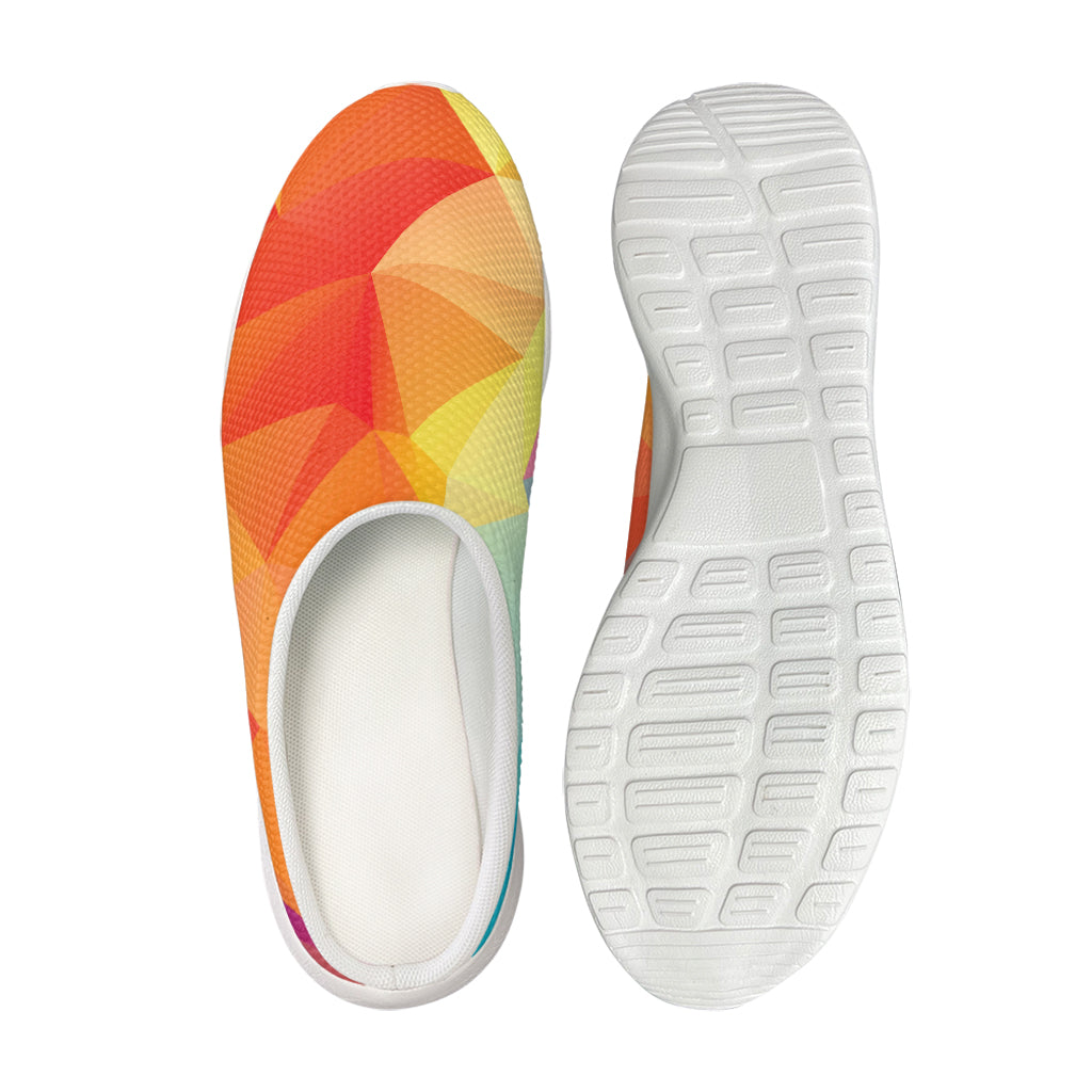 Abstract Polygonal Geometric Print Mesh Casual Shoes