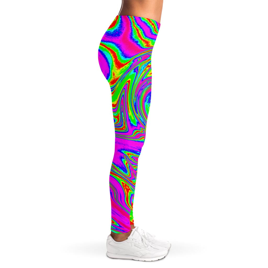 Abstract Psychedelic Liquid Trippy Print Women's Leggings