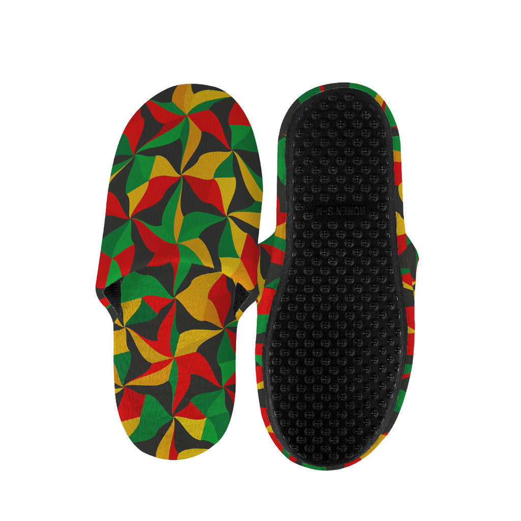Abstract Reggae Pattern Print Slippers