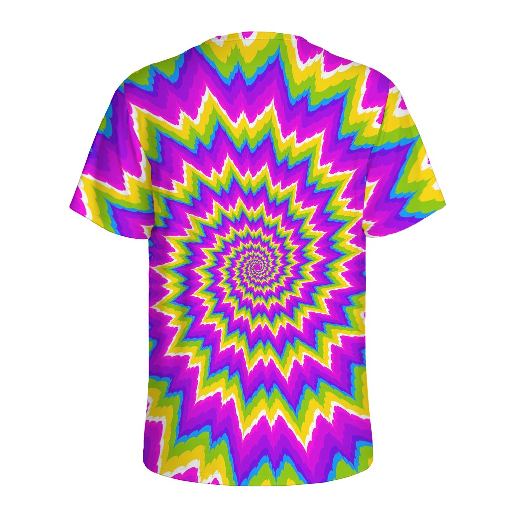 Abstract Spiral Moving Optical Illusion Men's Sports T-Shirt