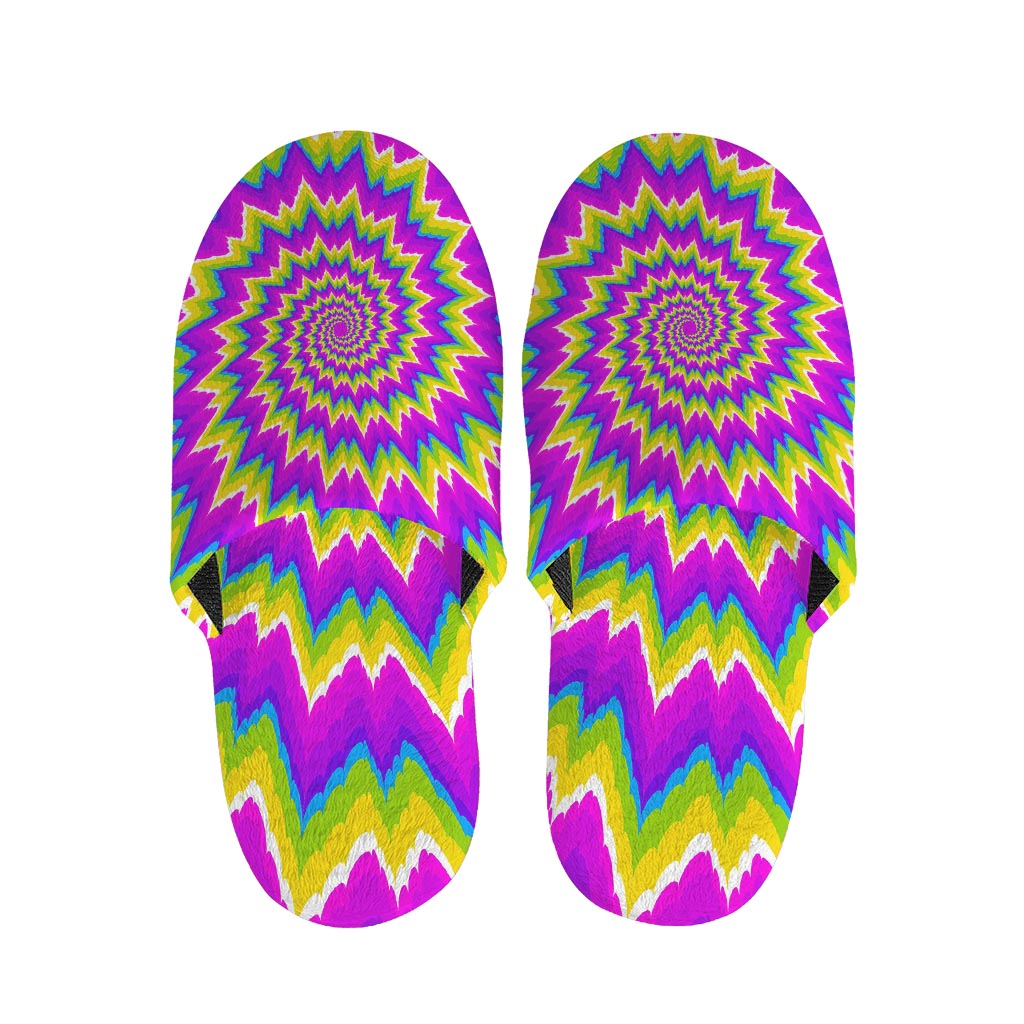 Abstract Spiral Moving Optical Illusion Slippers