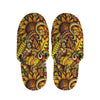 Abstract Sunflower Pattern Print Slippers