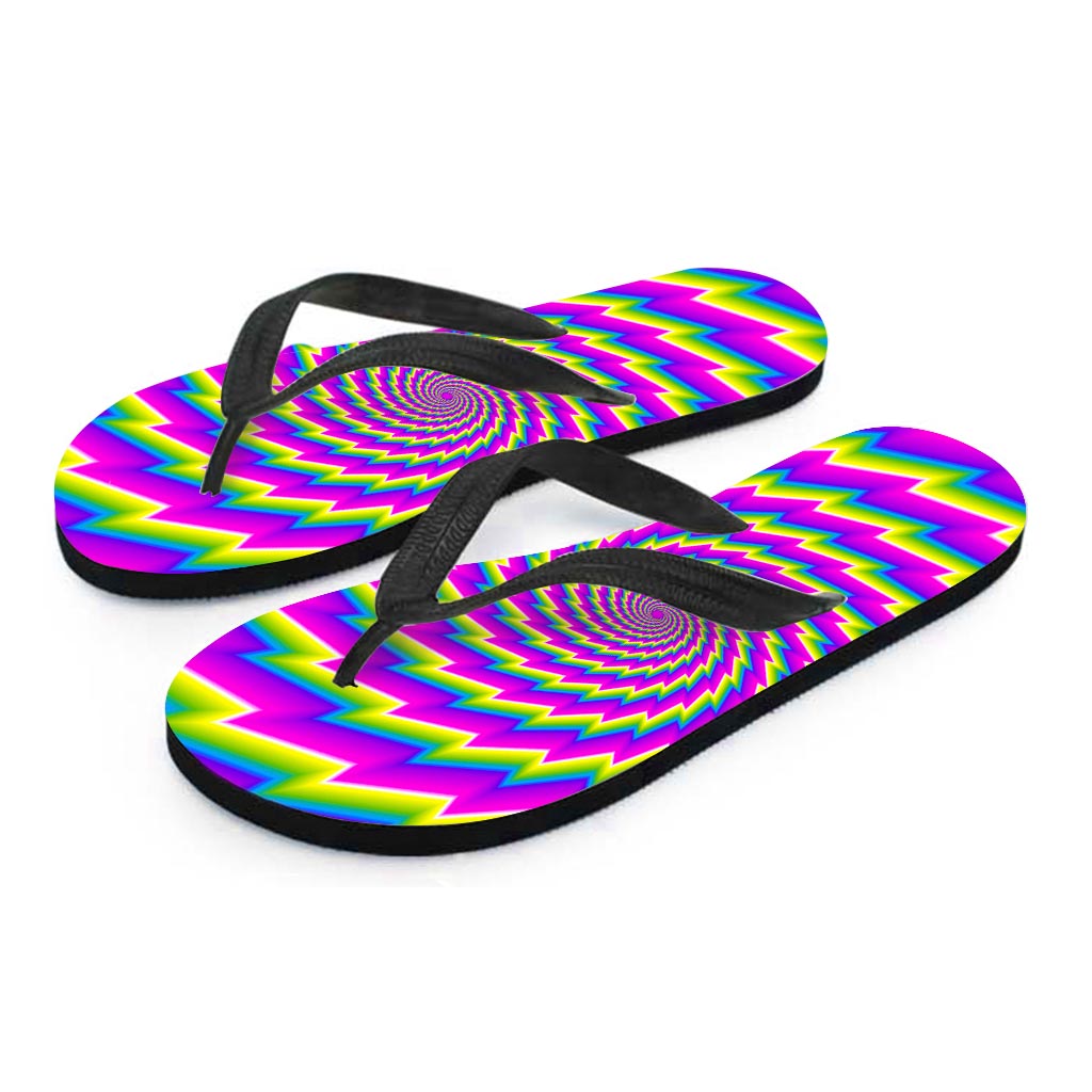 Abstract Twisted Moving Optical Illusion Flip Flops