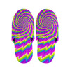 Abstract Twisted Moving Optical Illusion Slippers