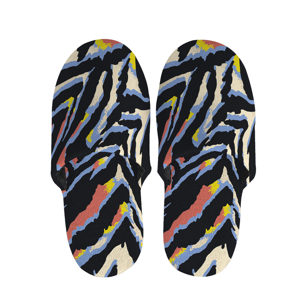 Abstract Zebra Pattern Print Slippers