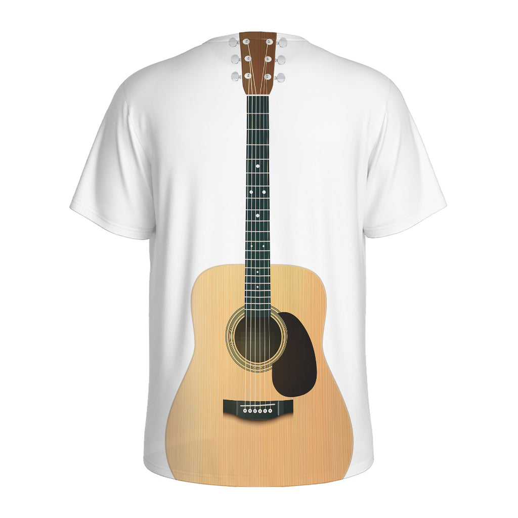 Acoustic Guitar Print Men's Sports T-Shirt