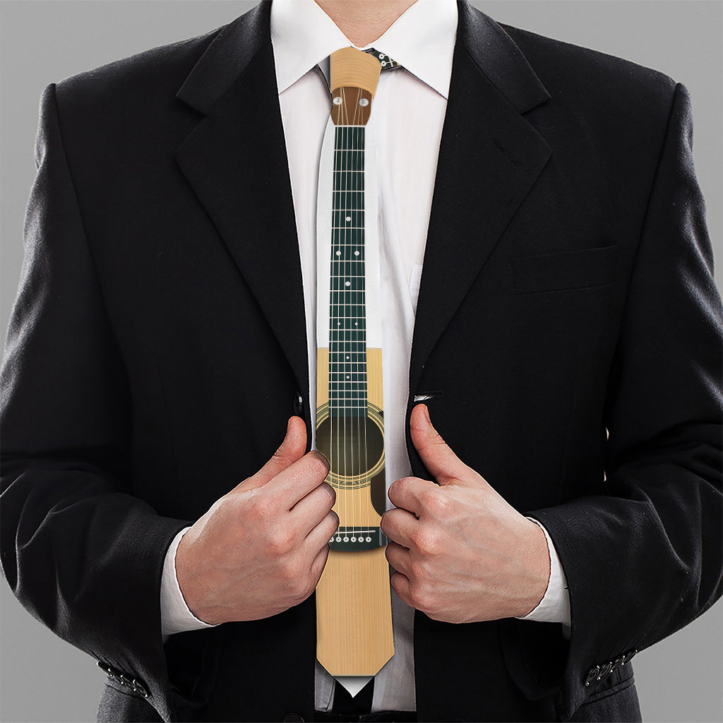 Acoustic Guitar Print Necktie