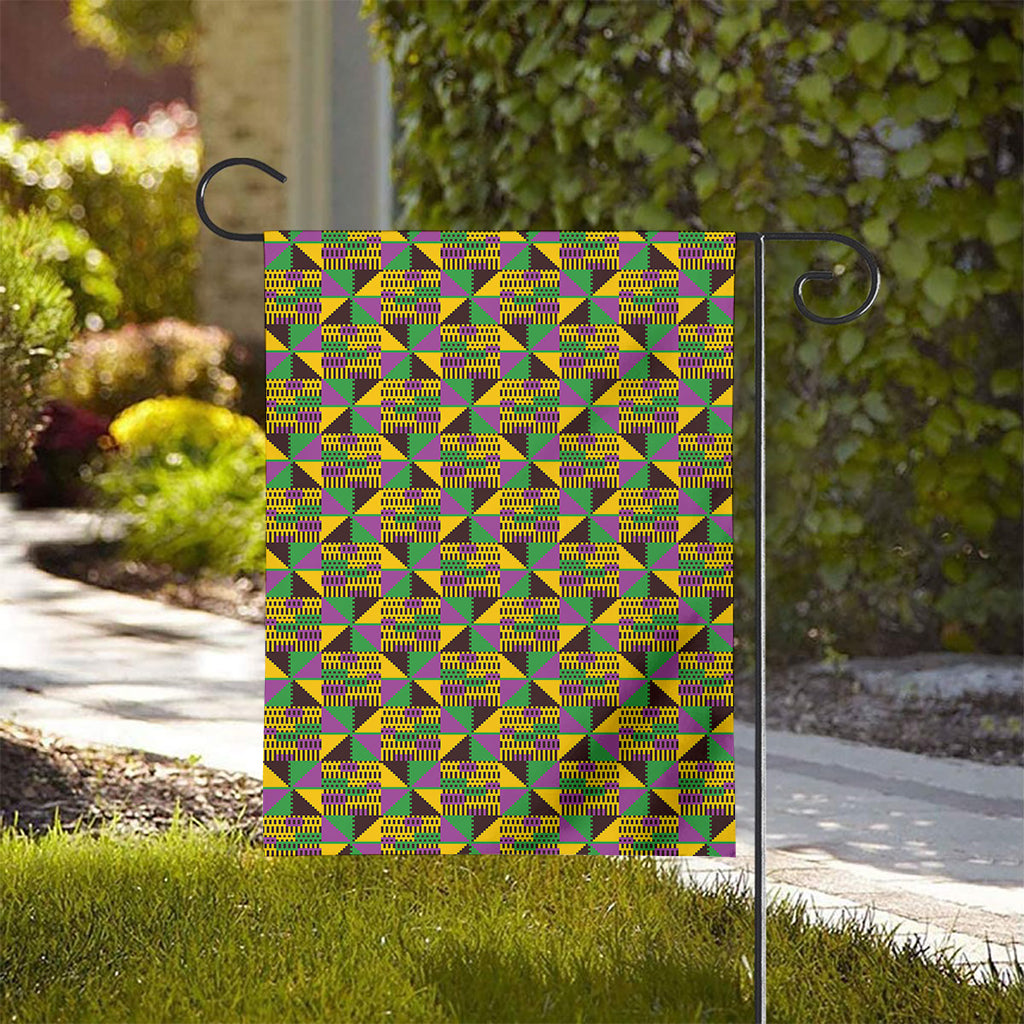 African Kente Pattern Print House Flag