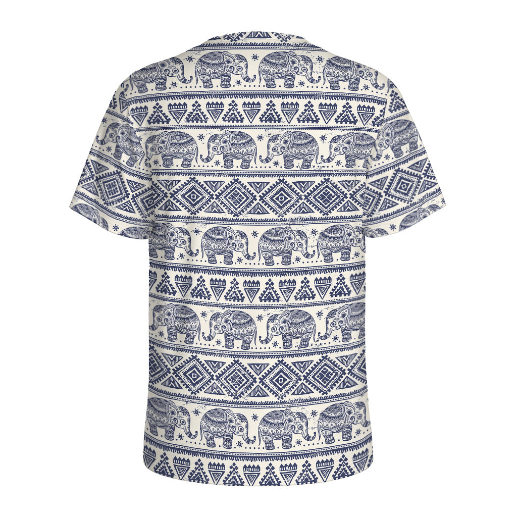 African Tribal Elephant Pattern Print Men's Sports T-Shirt