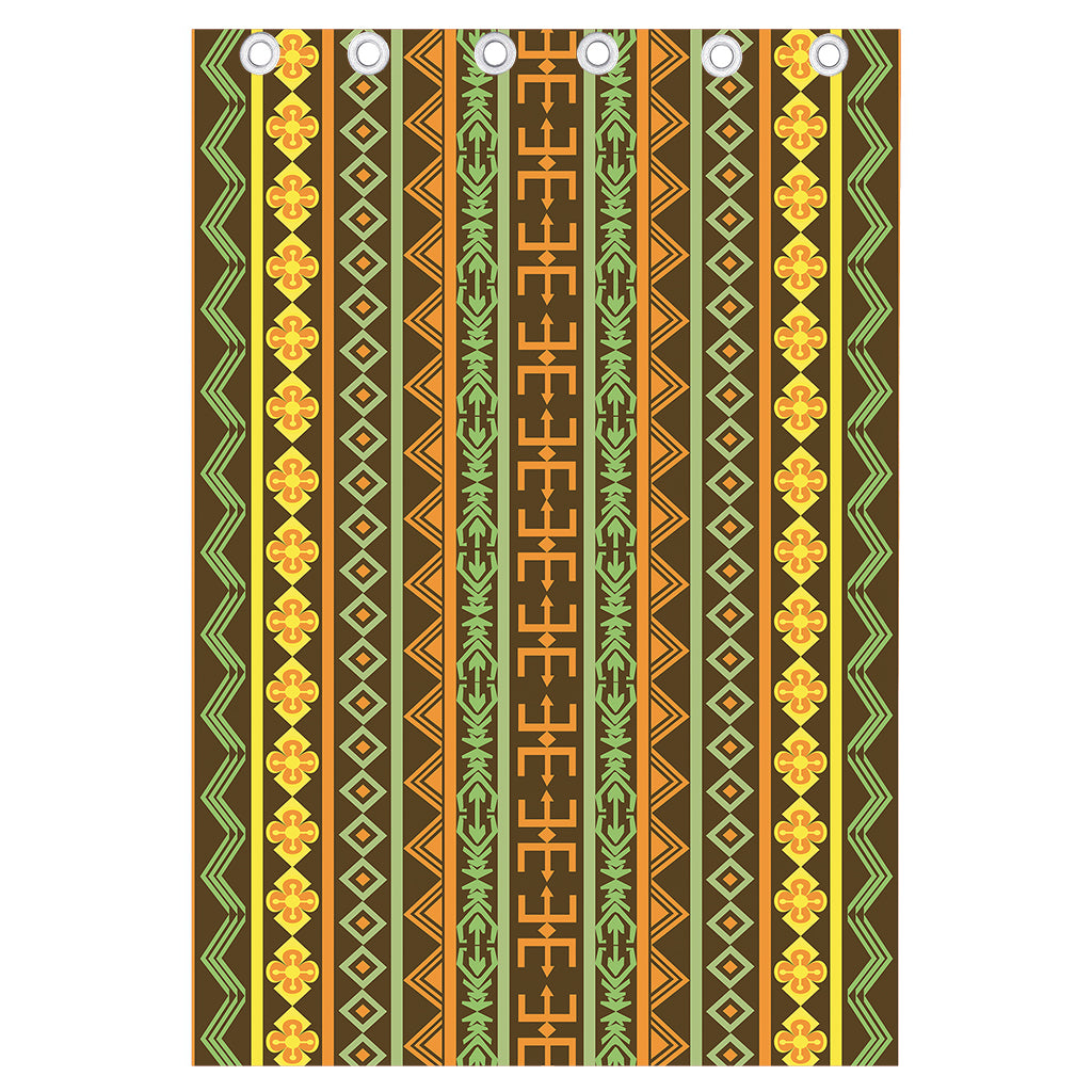 African Tribal Inspired Pattern Print Curtain