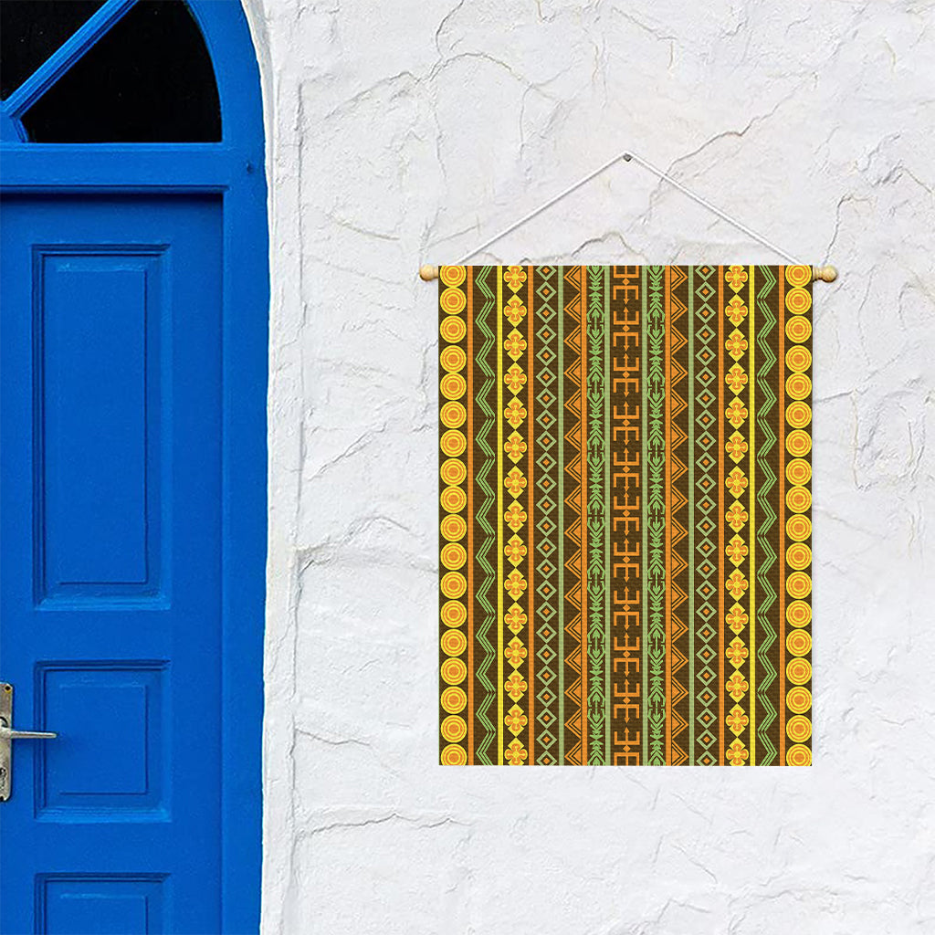 African Tribal Inspired Pattern Print Garden Flag