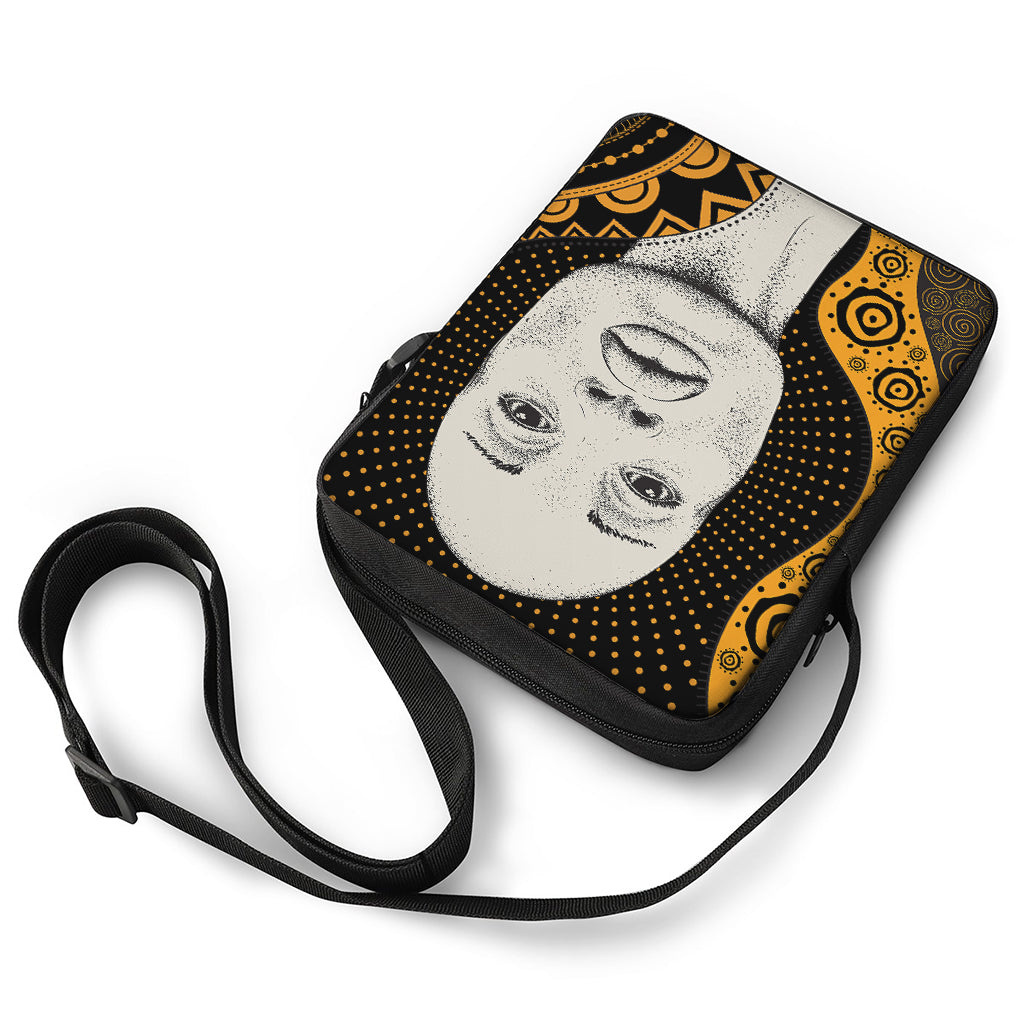 African Woman Print Rectangular Crossbody Bag