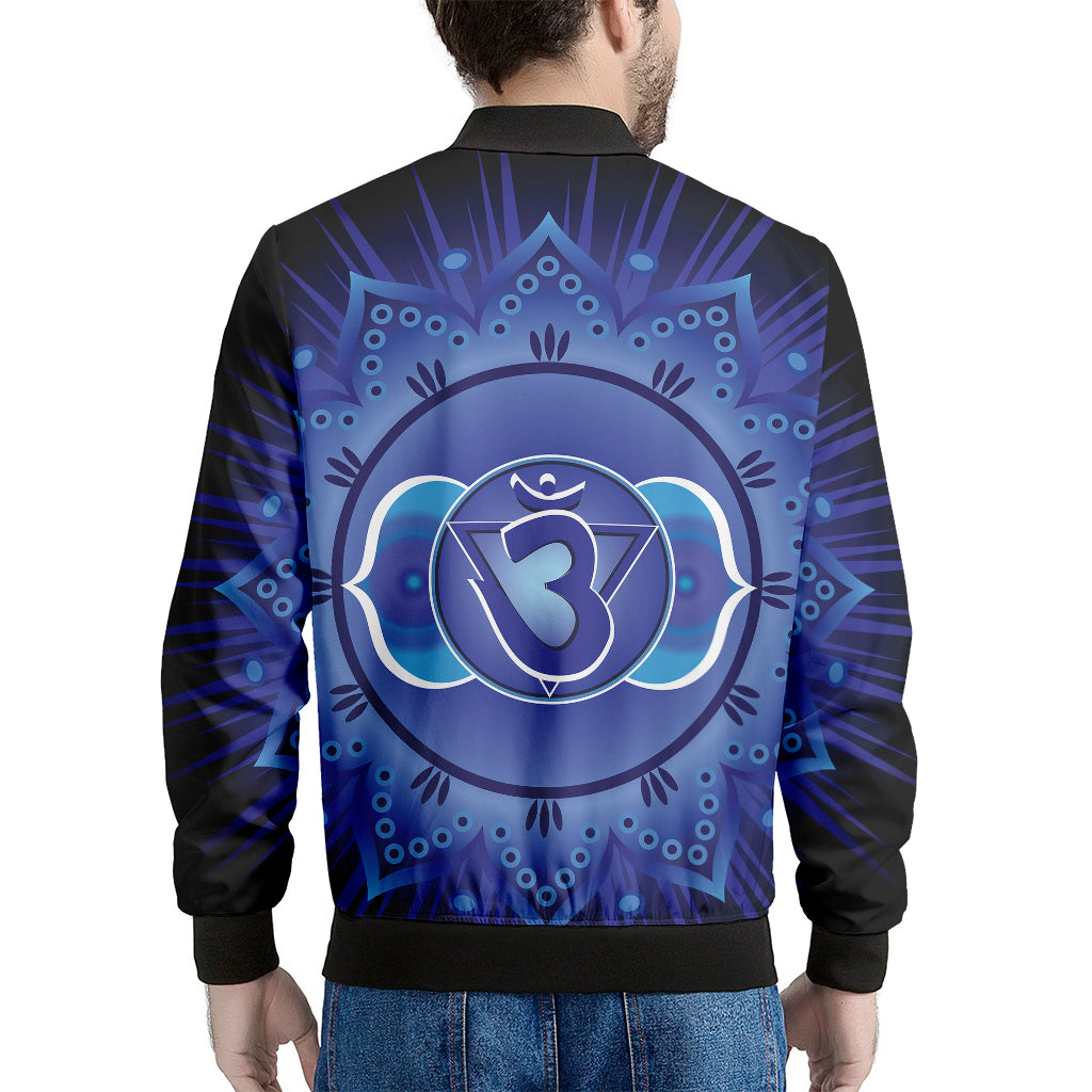 Ajna Chakra Mandala Print Men's Bomber Jacket