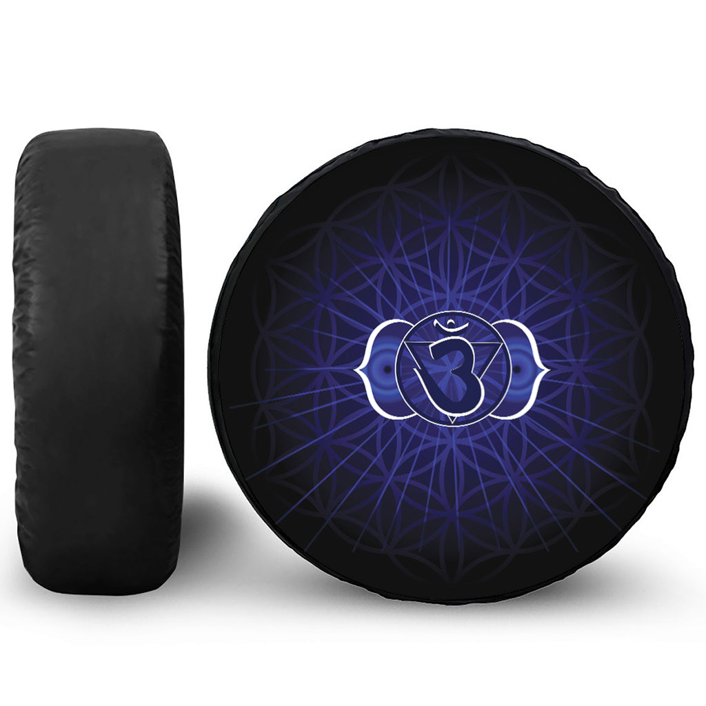 Ajna Chakra Spiritual Print Leather Spare Tire Cover