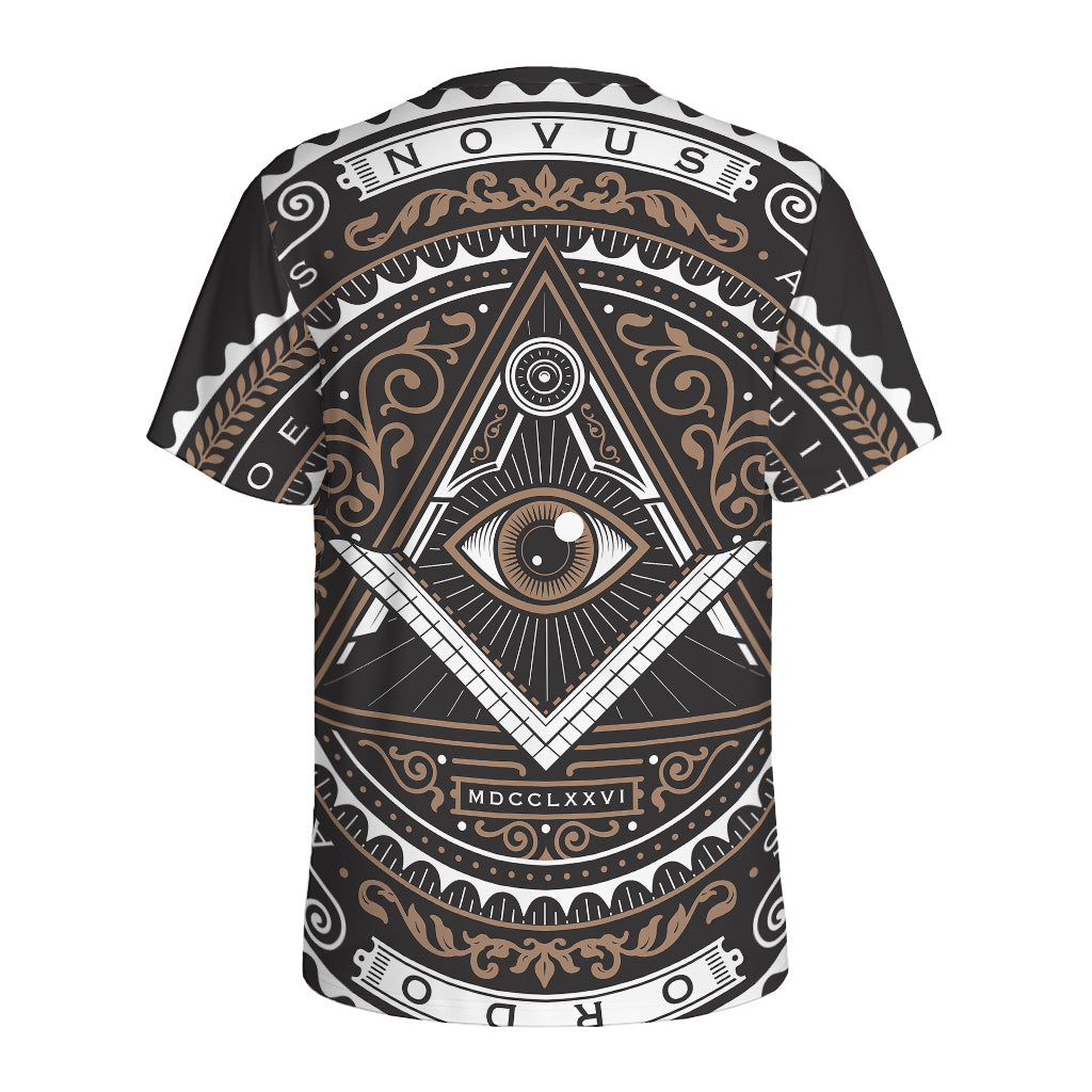 All Seeing Eye Symbol Print Men's Sports T-Shirt