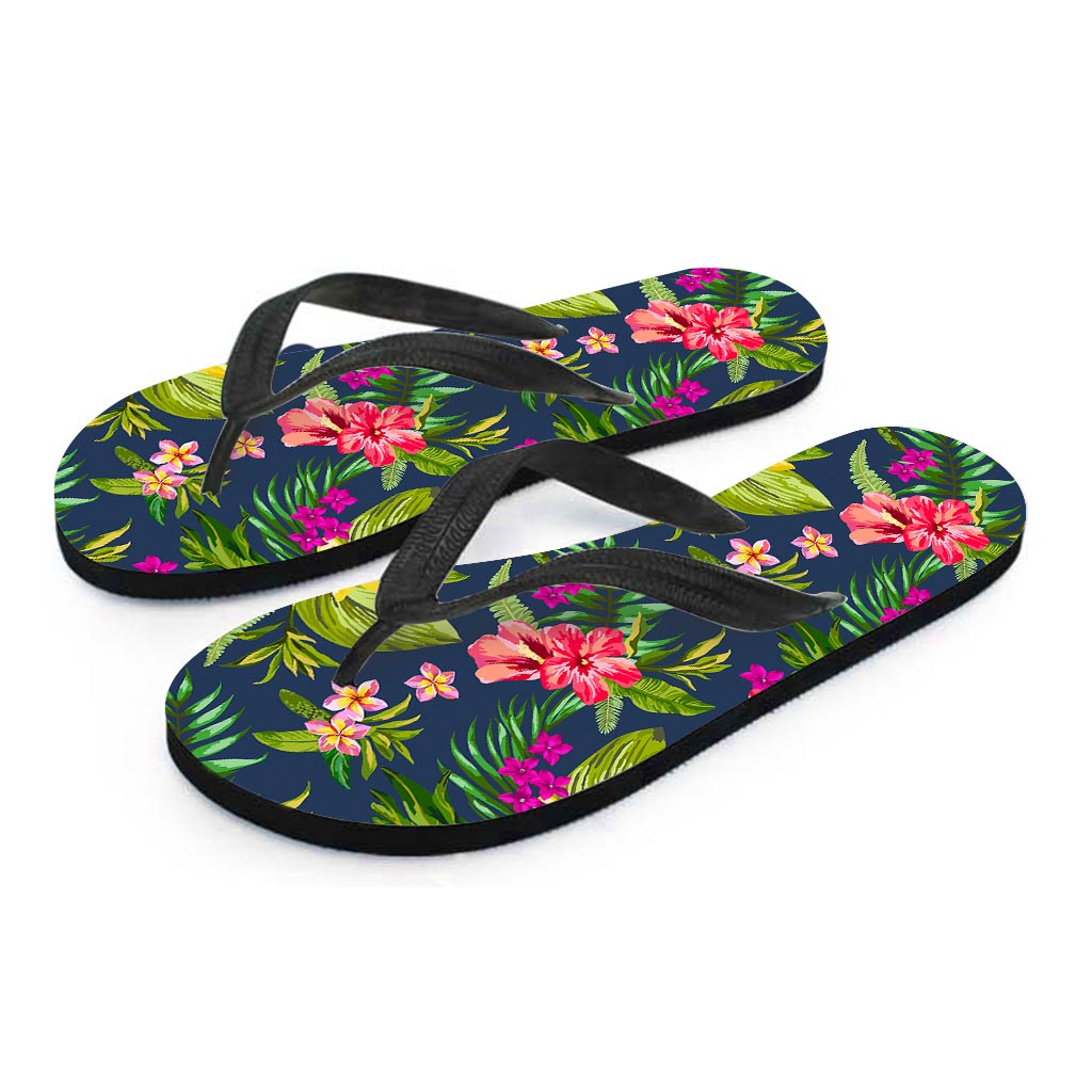 Aloha Hawaiian Flowers Pattern Print Flip Flops