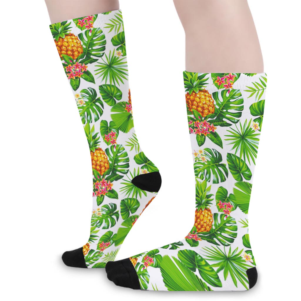 Aloha Hawaiian Pineapple Pattern Print Long Socks