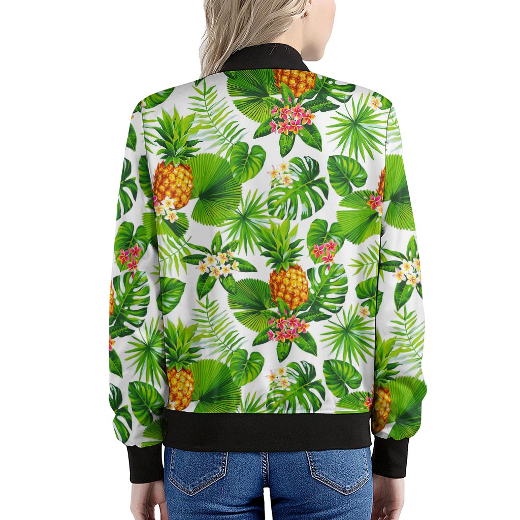 Aloha Hawaiian Pineapple Pattern Print Women's Bomber Jacket
