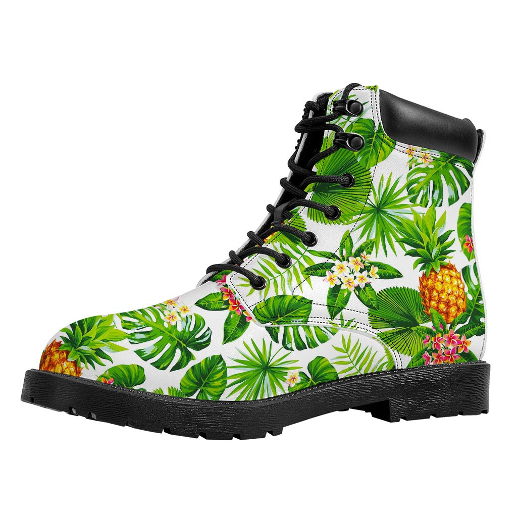 Aloha Hawaiian Pineapple Pattern Print Work Boots
