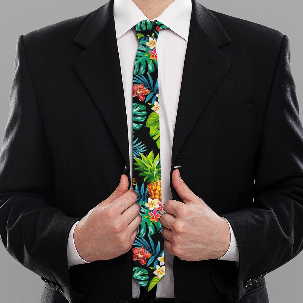 Aloha Hawaiian Tropical Pattern Print Necktie