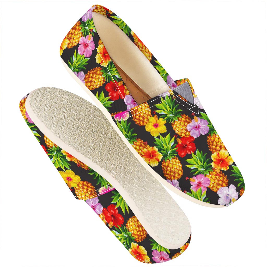 Aloha Hibiscus Pineapple Pattern Print Casual Shoes